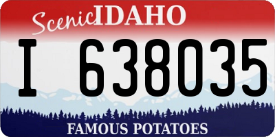 ID license plate I638035