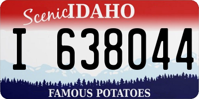 ID license plate I638044