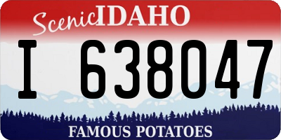 ID license plate I638047