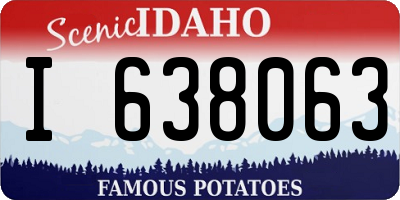 ID license plate I638063