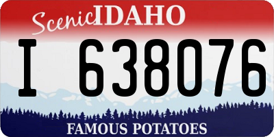 ID license plate I638076