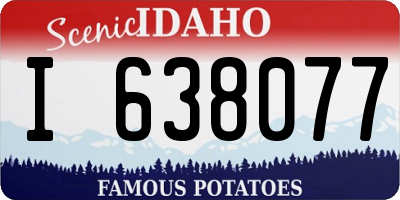 ID license plate I638077