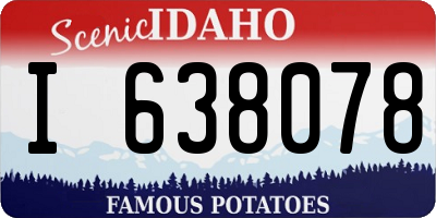 ID license plate I638078