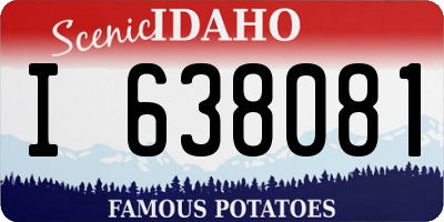 ID license plate I638081