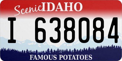 ID license plate I638084