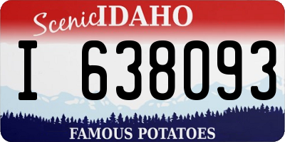 ID license plate I638093