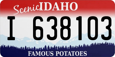 ID license plate I638103