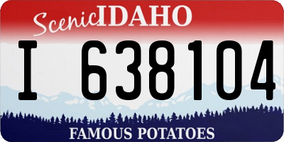 ID license plate I638104
