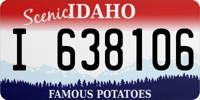 ID license plate I638106