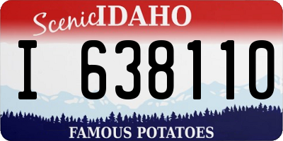 ID license plate I638110