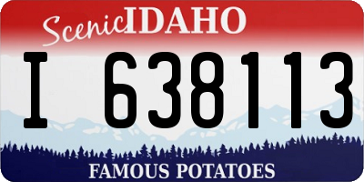ID license plate I638113