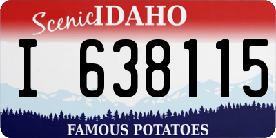 ID license plate I638115
