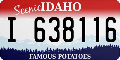 ID license plate I638116