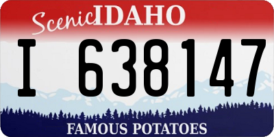ID license plate I638147