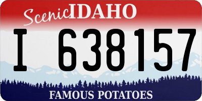ID license plate I638157