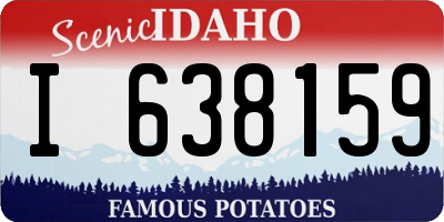 ID license plate I638159