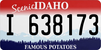 ID license plate I638173
