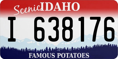 ID license plate I638176