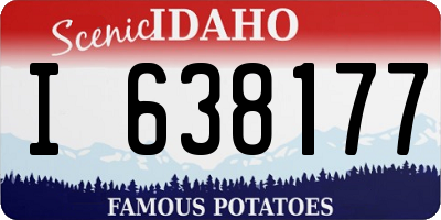 ID license plate I638177