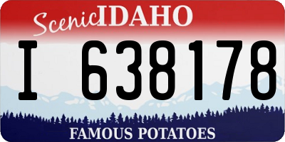 ID license plate I638178
