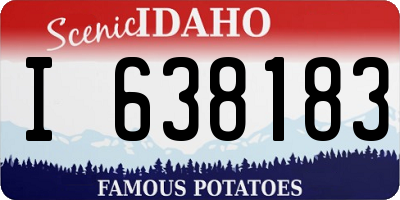 ID license plate I638183