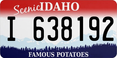ID license plate I638192