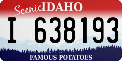 ID license plate I638193