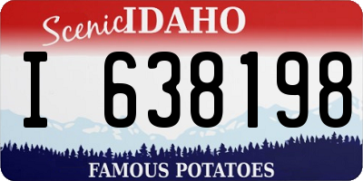 ID license plate I638198