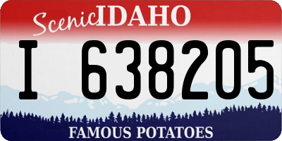 ID license plate I638205