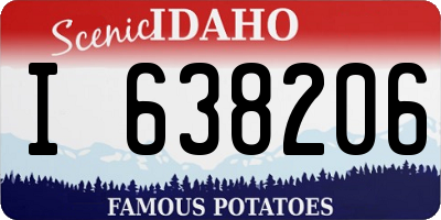 ID license plate I638206
