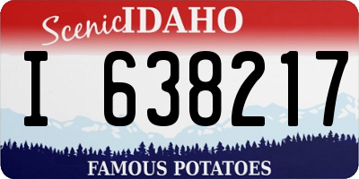 ID license plate I638217