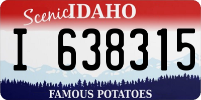ID license plate I638315