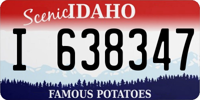 ID license plate I638347