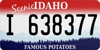 ID license plate I638377