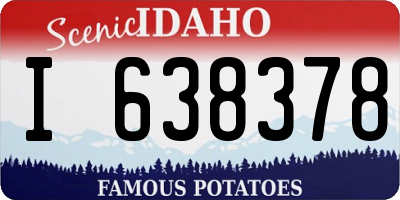 ID license plate I638378