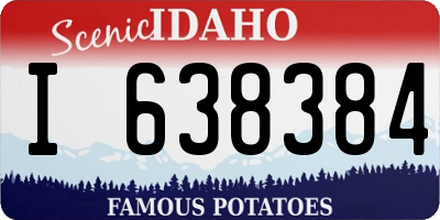 ID license plate I638384
