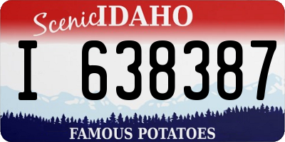 ID license plate I638387