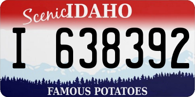 ID license plate I638392