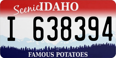 ID license plate I638394