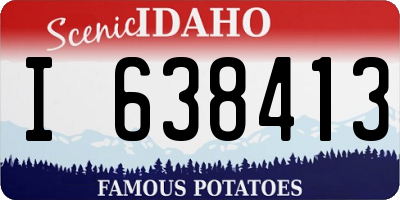 ID license plate I638413