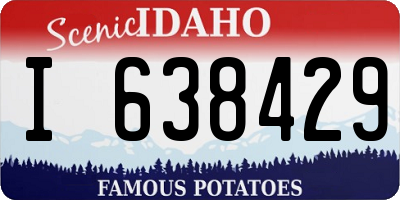 ID license plate I638429