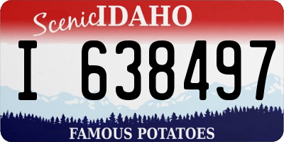 ID license plate I638497
