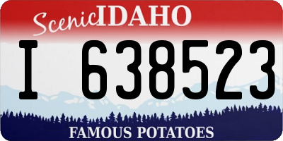 ID license plate I638523