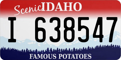 ID license plate I638547