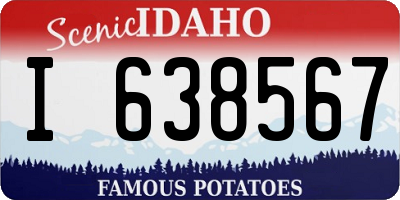 ID license plate I638567