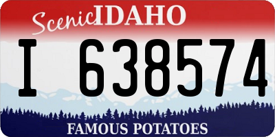 ID license plate I638574
