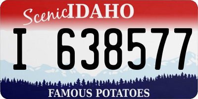 ID license plate I638577