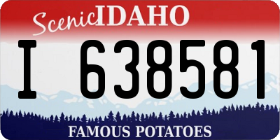 ID license plate I638581