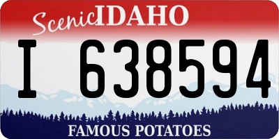 ID license plate I638594