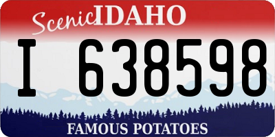 ID license plate I638598